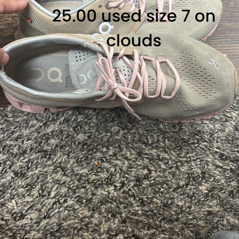On Cloud Women's Athletic Sneakers - Taupe and Blush